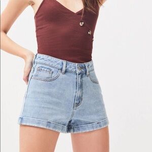 Pac Sun denim mom shorts
